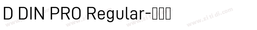 D DIN PRO Regular字体转换